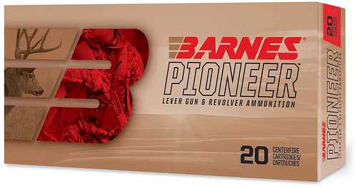 Click to see larger image. Barnes Pioneer-Lever 45-70 Government TSX Hollow Point Flat Nose Lead 300 Grain 20 Rounds